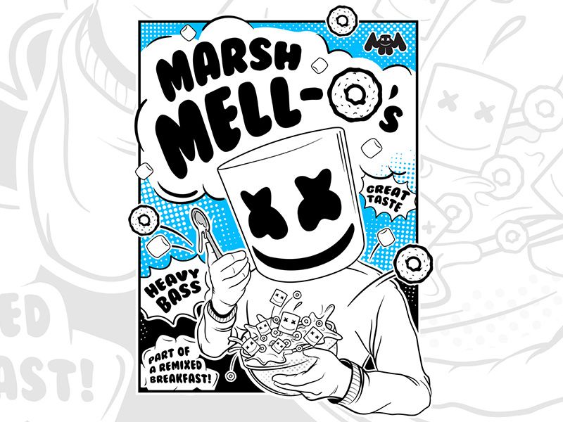 Marshmello's - Cereal Box Design