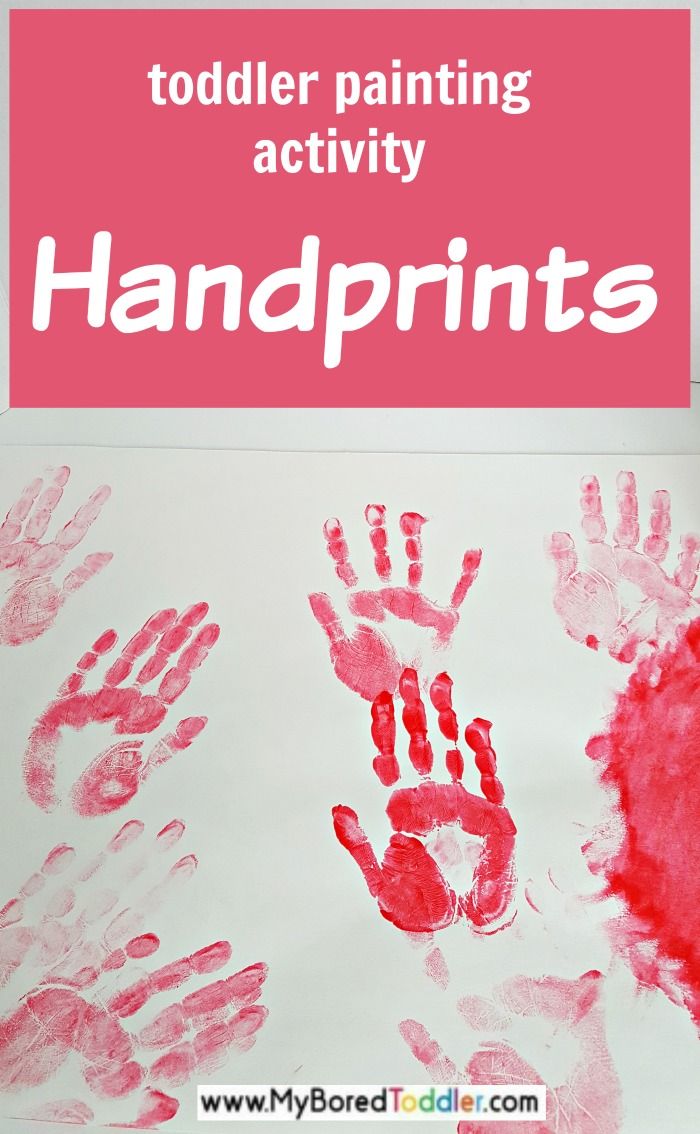 Toddler Handprint Painting | Handprint painting, Spring kids art ...