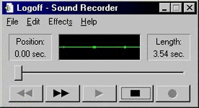 the sound recorder screen is shown in this screenshot