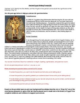 Ancient Egypt Writing Prompt | Prompts, Writing, Advanced learners