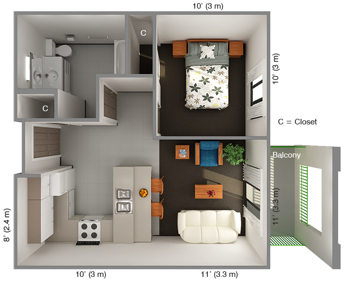 1 Bedroom House Plan Design | Psoriasisguru.com