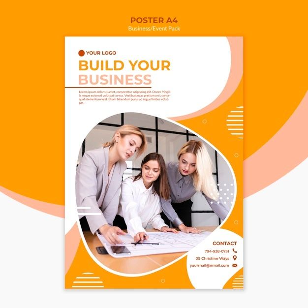 Free PSD | Poster design for building a business | Poster template ... image.