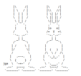 Image result for ascii art rabbit | Ascii art, Art, Ascii