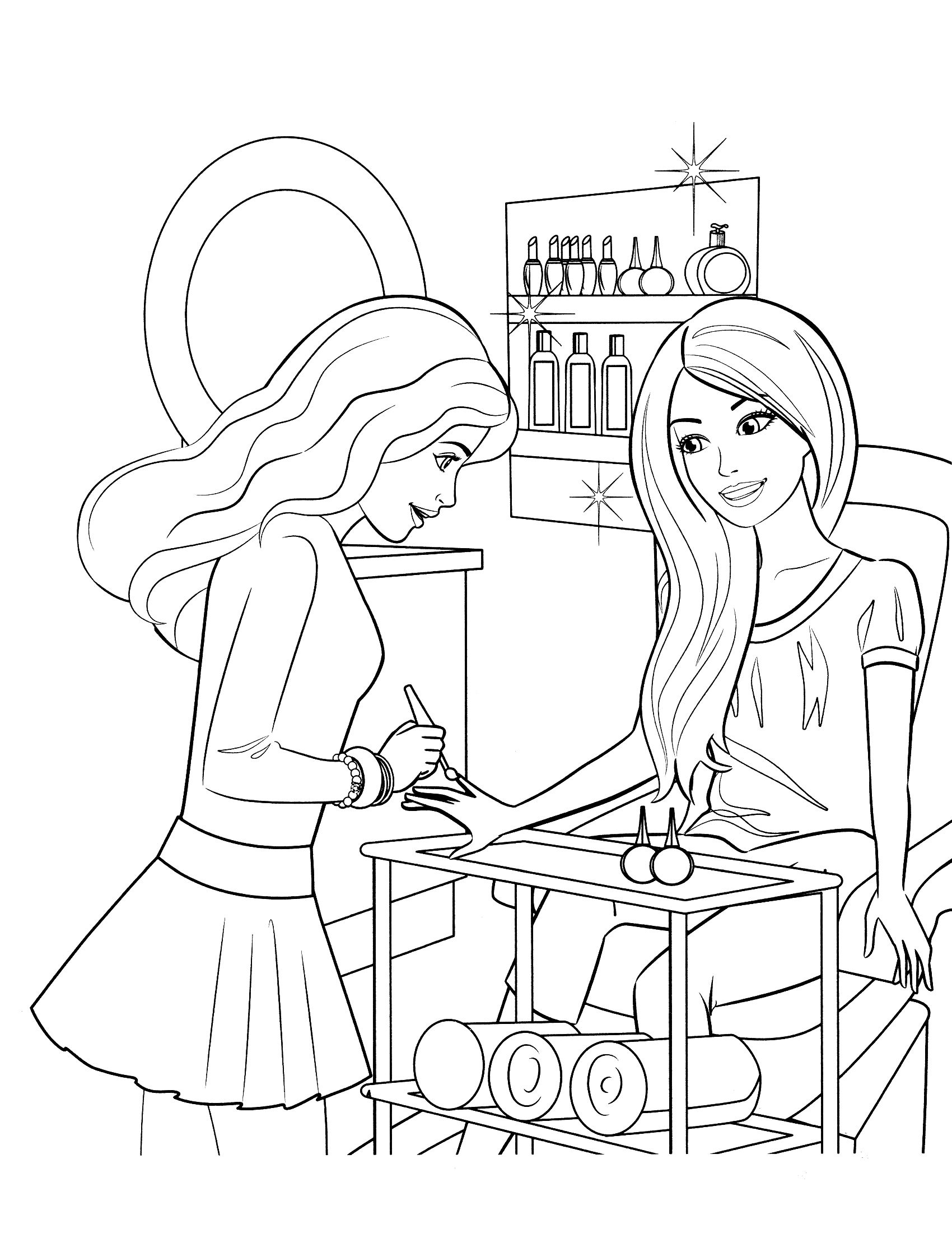 Download Barbie Coloring | Barbie drawing, Barbie coloring pages ...