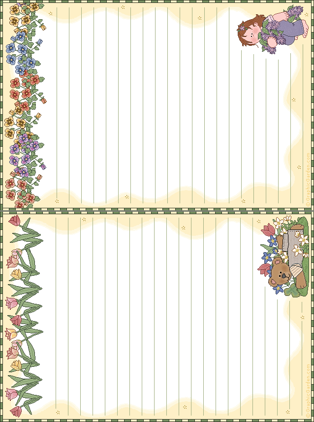 Free printable note paper with beautiful colours for notes