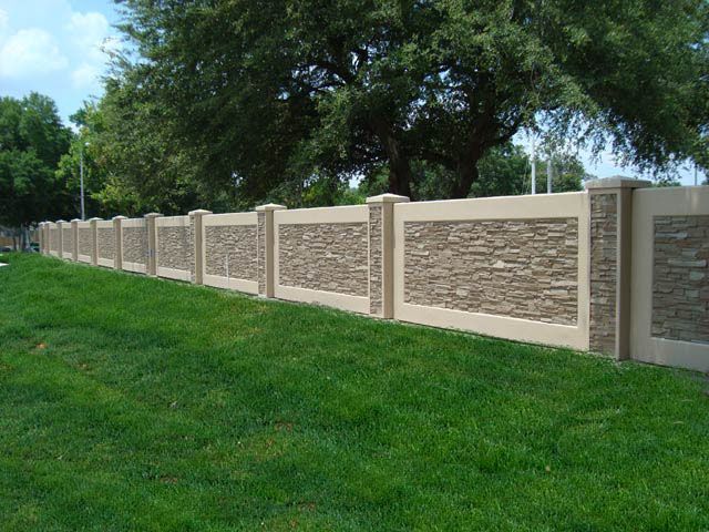 Exterior Wall Brick Wall Fence Designs