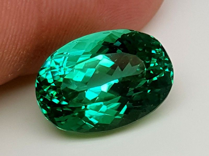 15Crt Top Green Spodumene Best Faceted Gemstones GS23 Minerals And ...