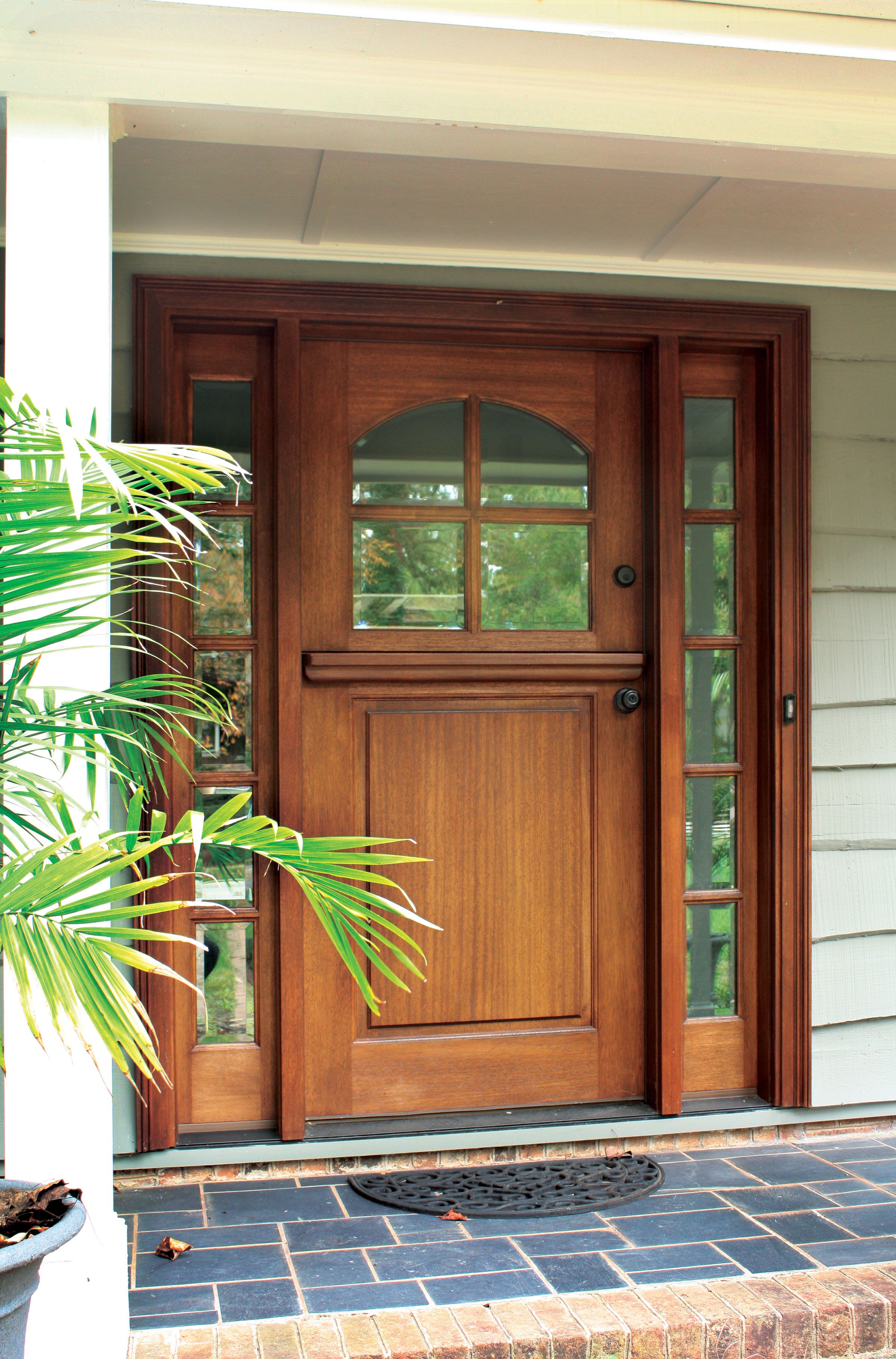 Dutch Door 6/8 Arched Top Glass w/ 1 Panel Bottom and 5LT Sidelights