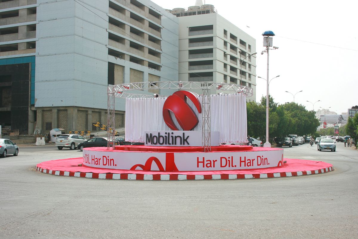 Creative Roundabout Branding on Launch of New Mobilink Logo at ...