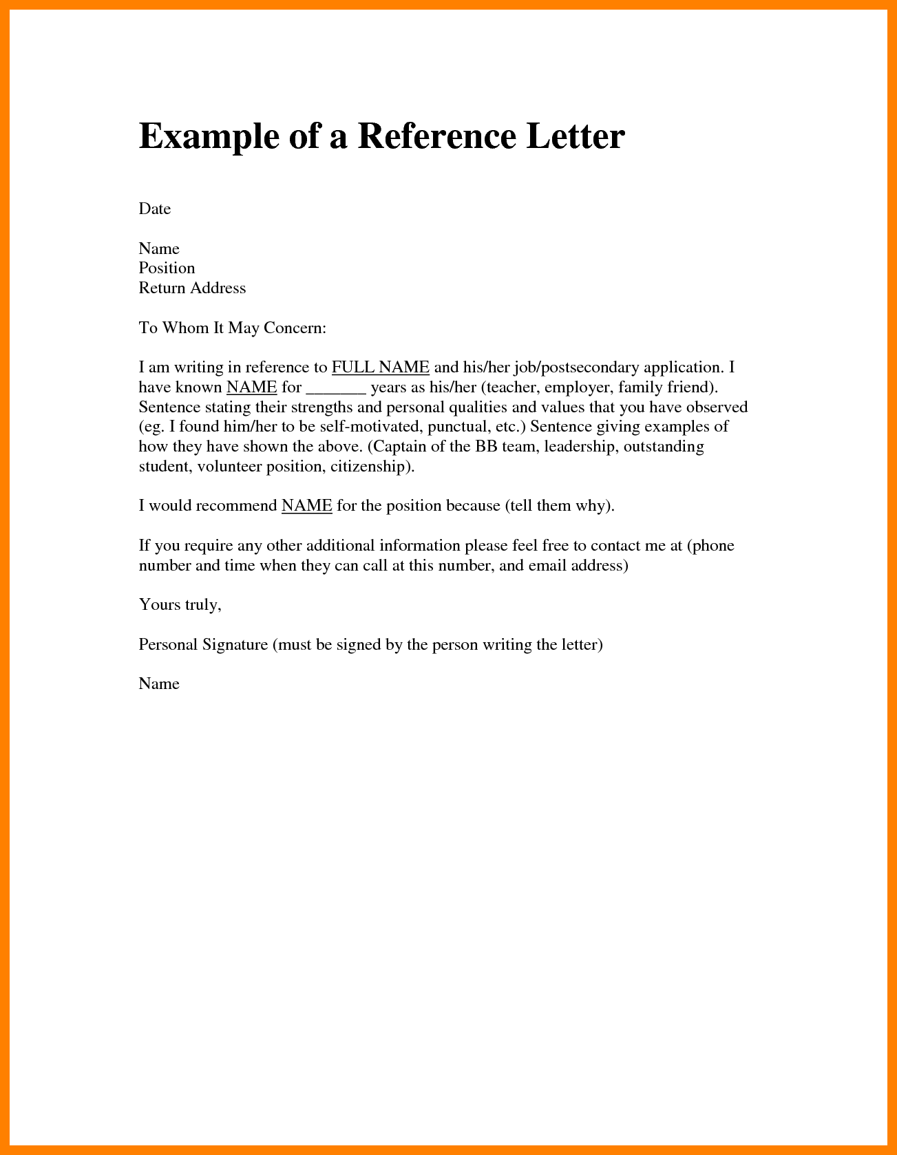 Character Reference Letter For A Friend - 5 Samples of Character ...