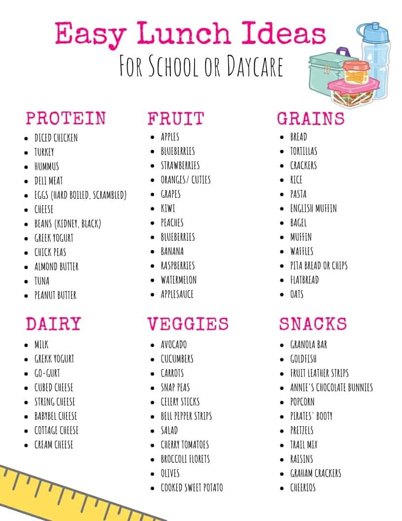 12 On the Go Toddler Lunch Ideas for Daycare or Preschool | Toddler ...