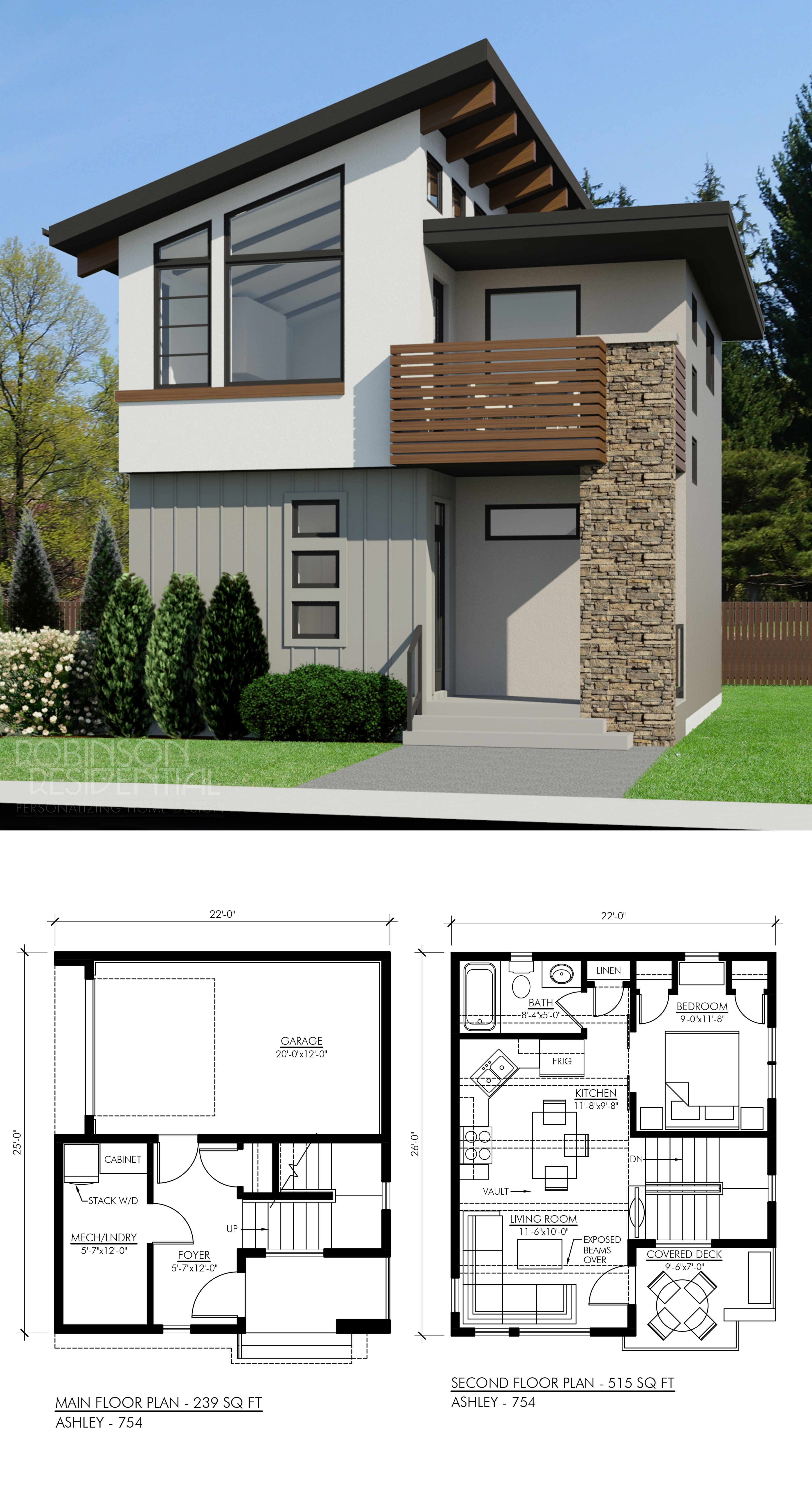 Small modern house blueprint - drumBos