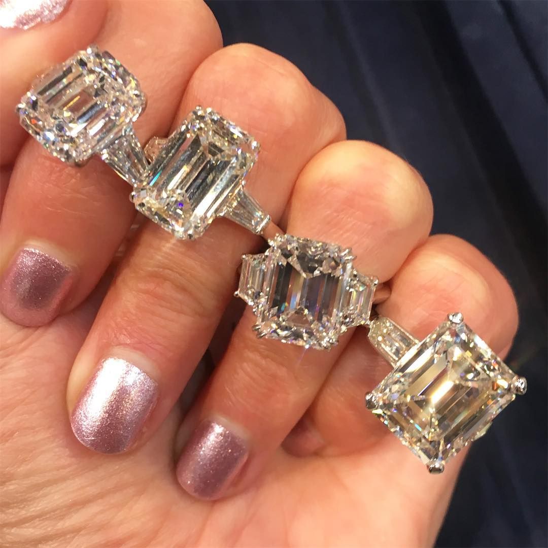 34++ Emerald cut diamond wedding rings information