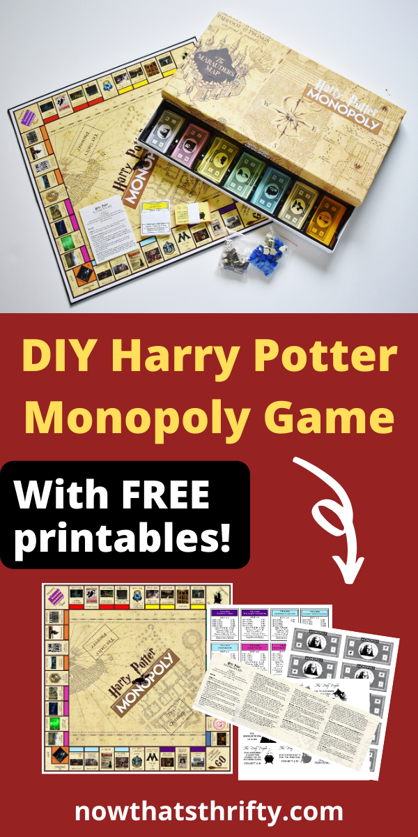 DIY Harry Potter Monopoly Game with FREE Printables | Harry potter ...