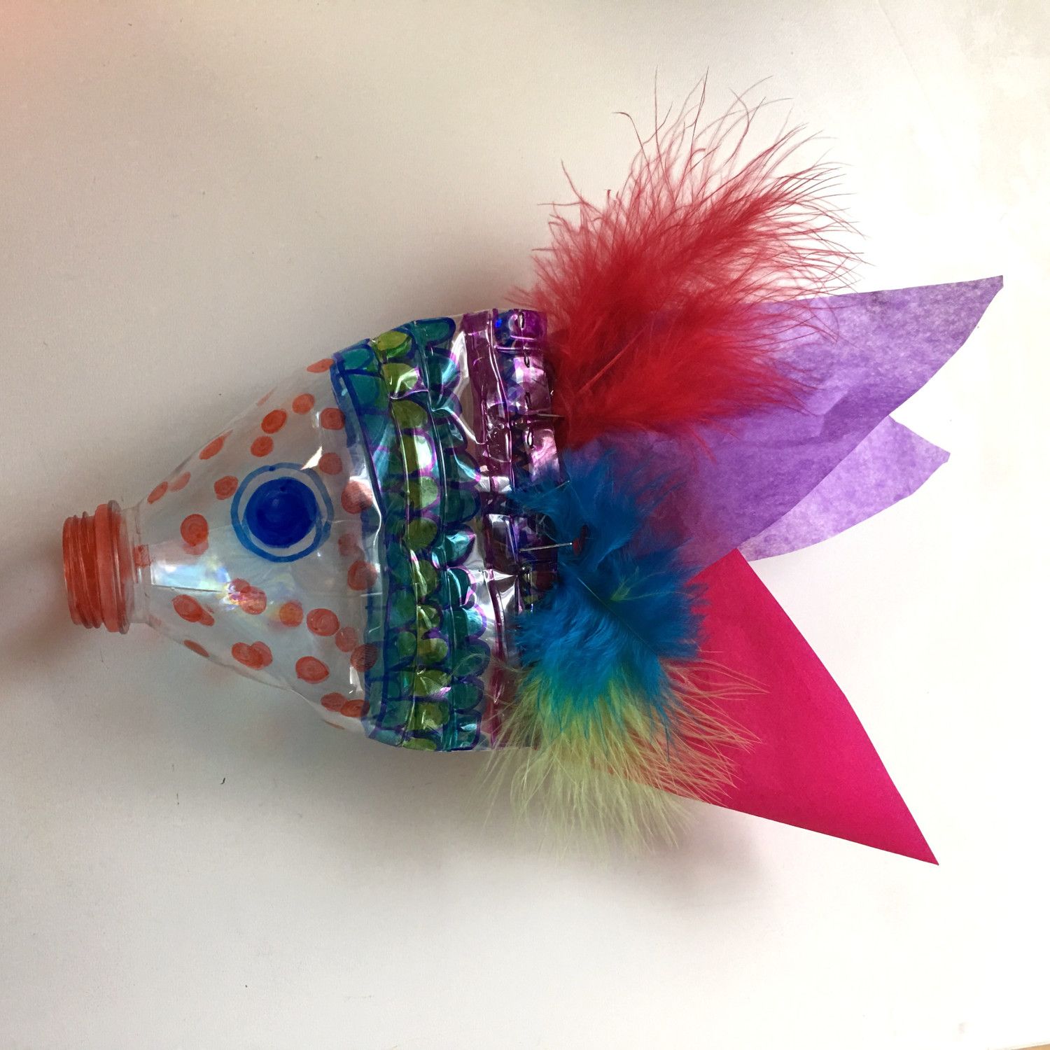 Water Bottle Fish Wall Hanging | Recycled art projects, Water bottle ...