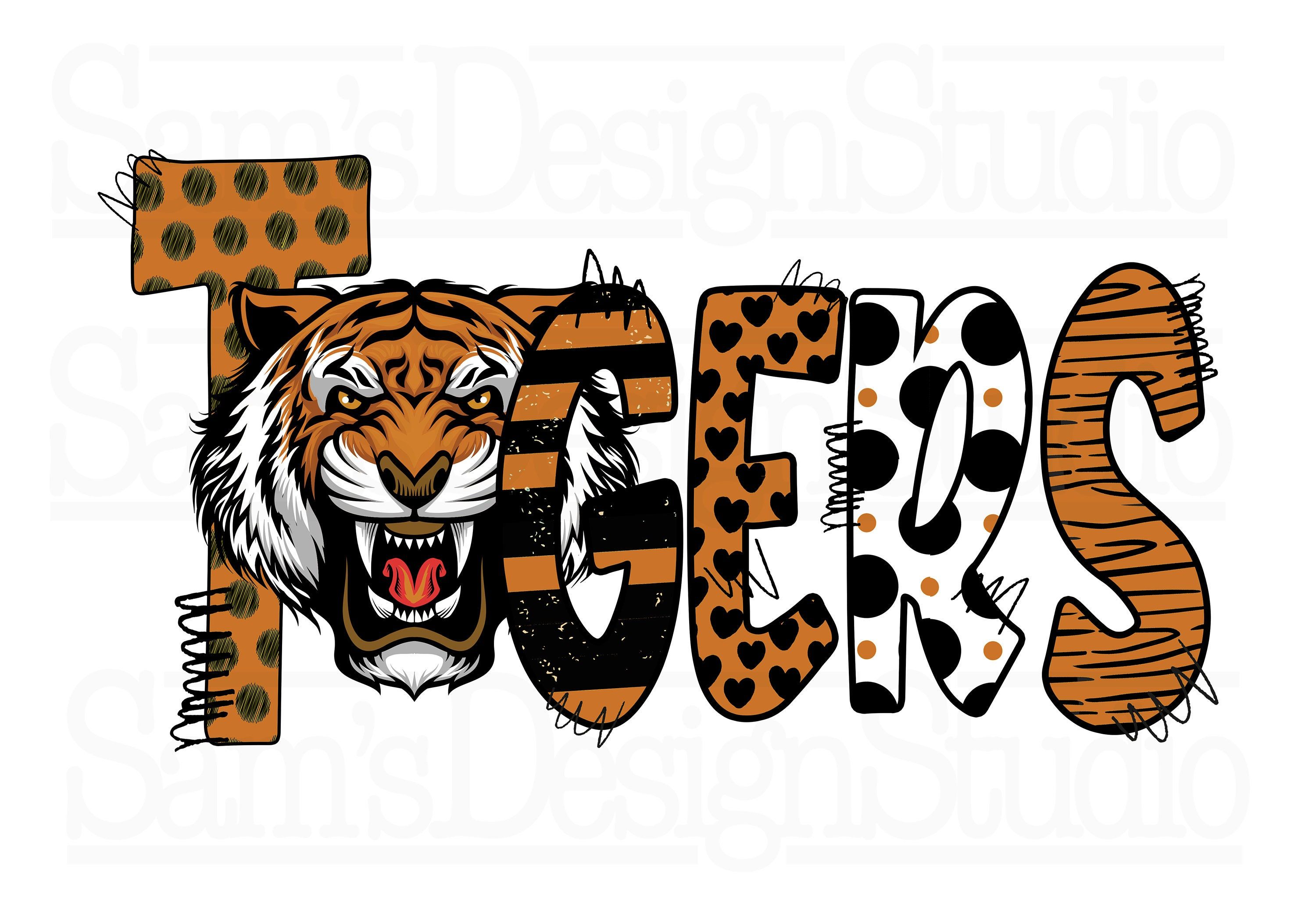 Orange and Black Tigers Png , Tigers Sublimation Designs Downloads ...