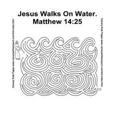 Jezus loopt op het water doolhof // Jesus walks on the water maze ...