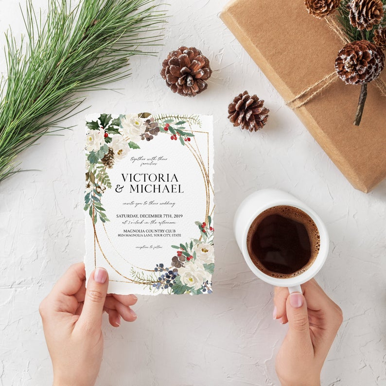 38++ Christmas wedding invitations shutterfly information