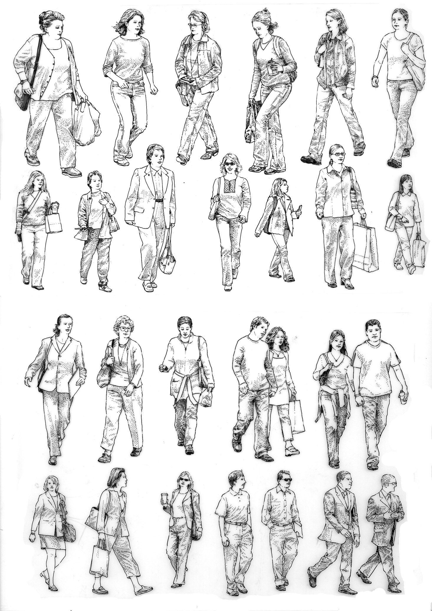 bondystudio Human figure sketches, Sketches of people