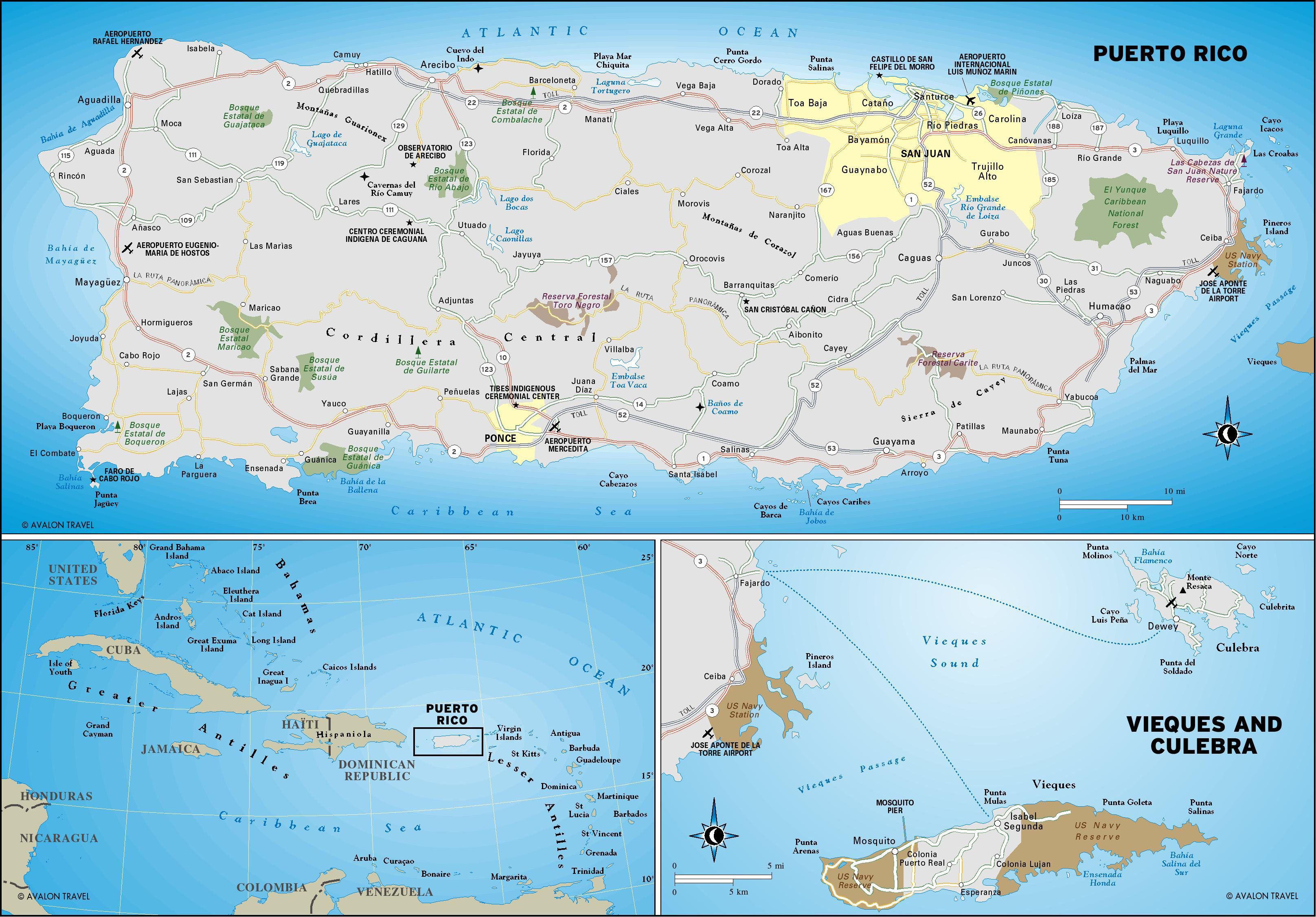 Printable Puerto Rico Map