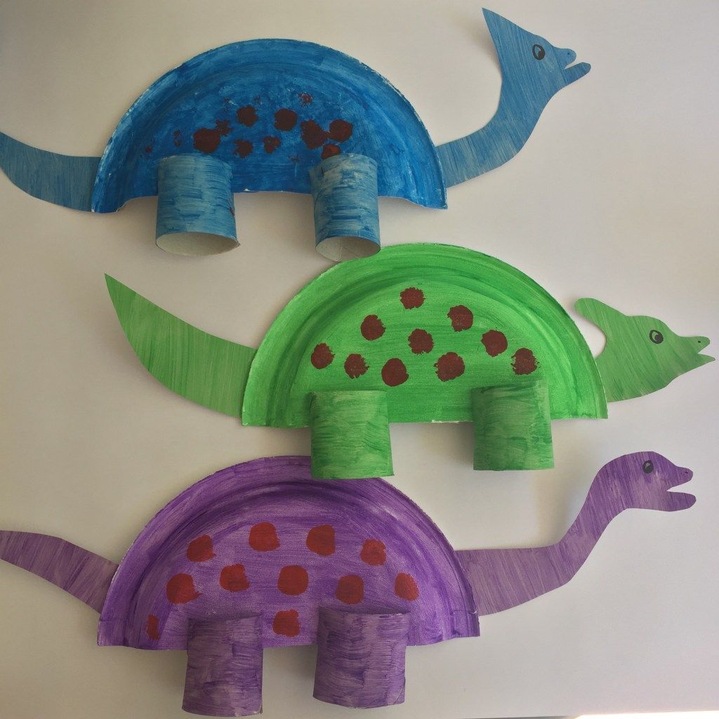 Adorable Dinosaur Paper Plate Craft for Toddlers | Dinosaur crafts kids