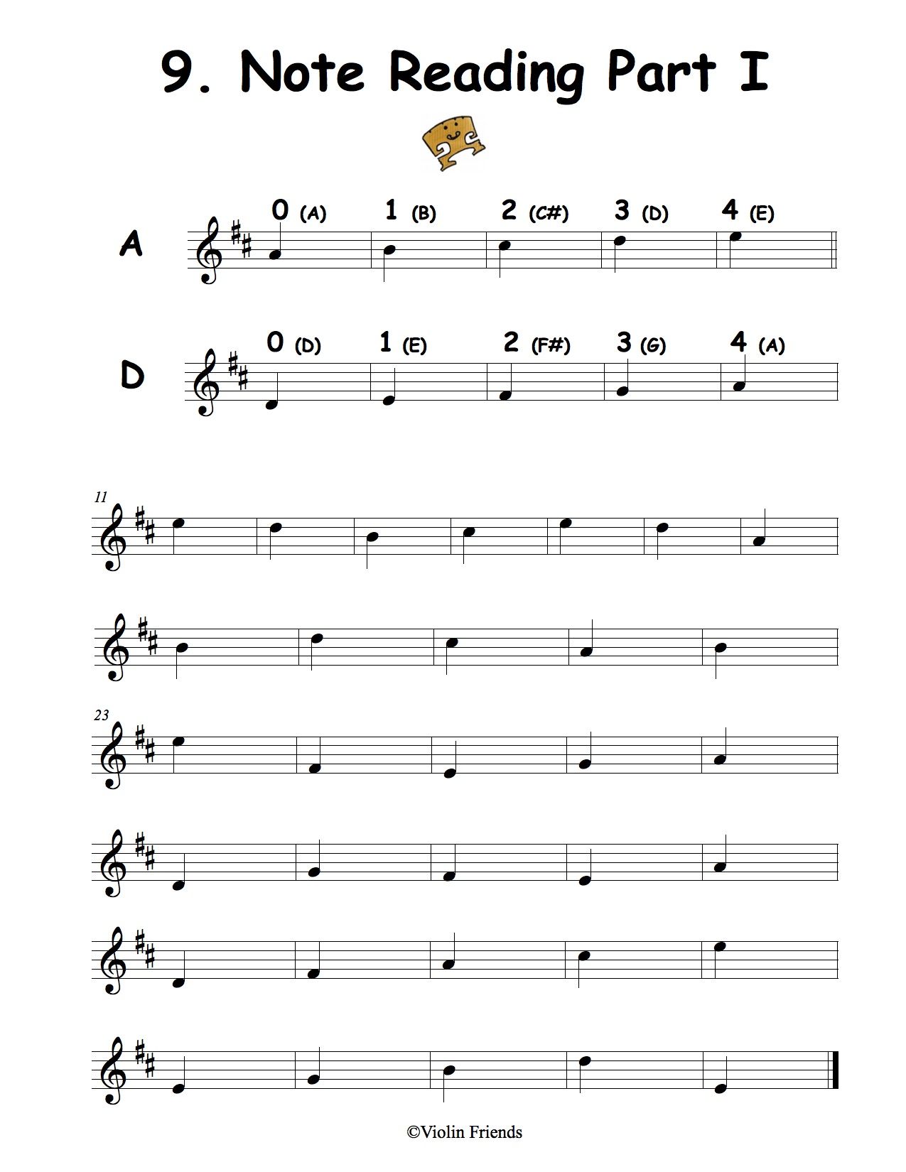 Learn to read notes on the violin Sheet music pdf, Sheet music, Easy