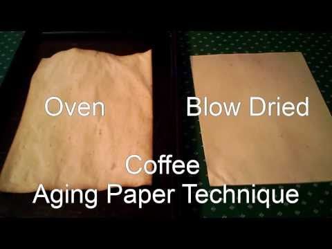 Two Techniques for Aging Paper with Coffee. Great for Journal Projects ...