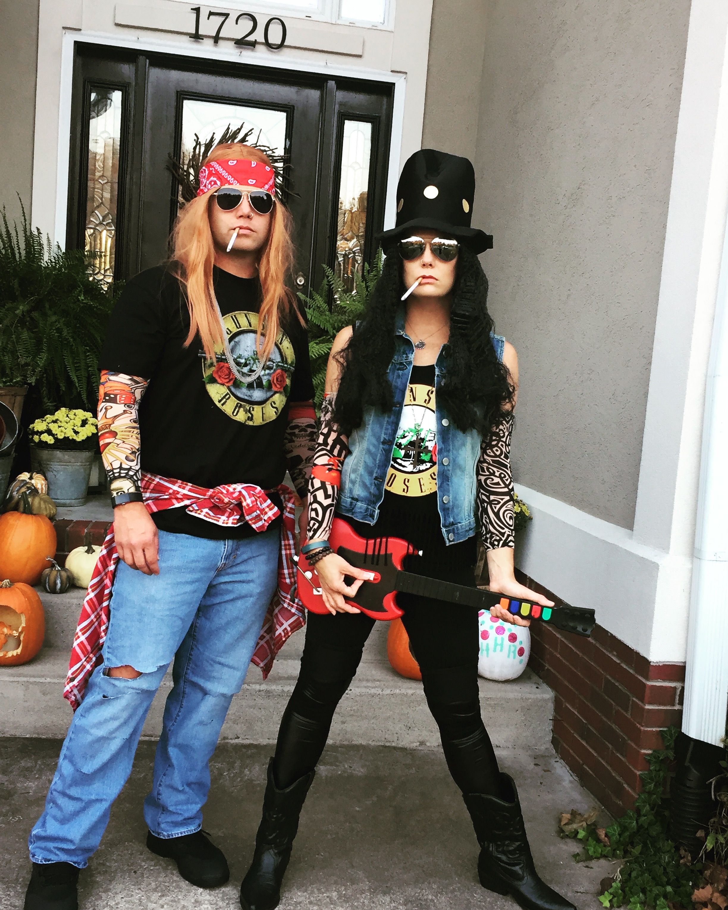 Guns-N-Roses Halloween couple costume Rockstar Halloween Costume, 80s ...