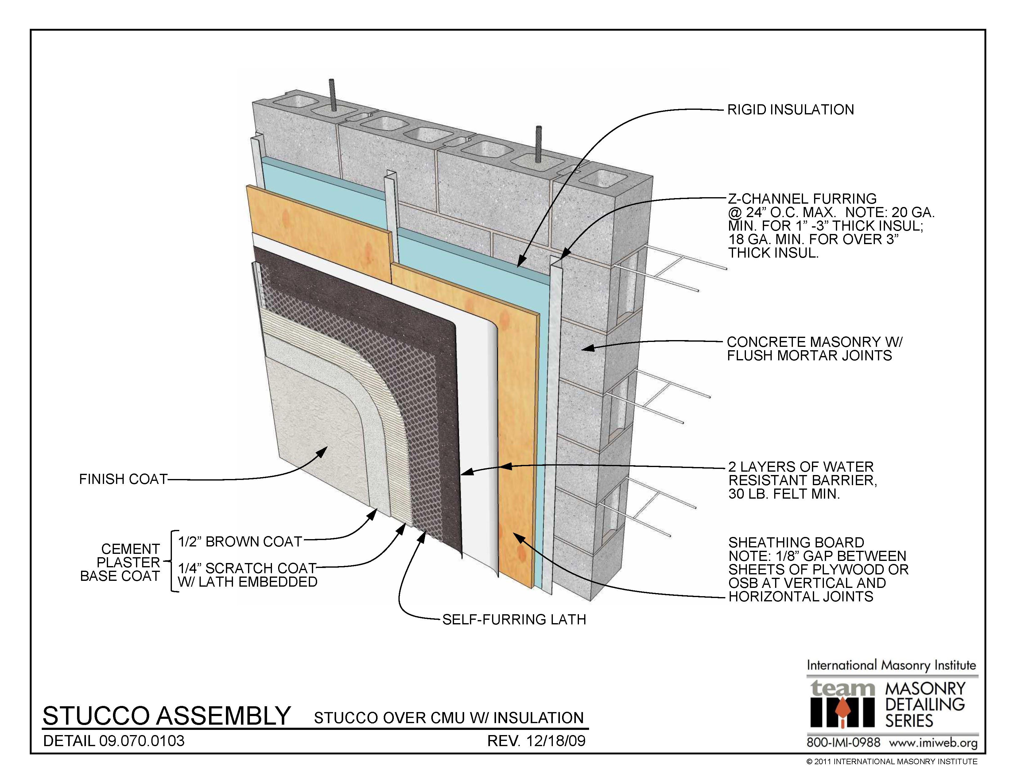 09.***.****: Stucco Assembly - Stucco Over CMU with Insulation ...