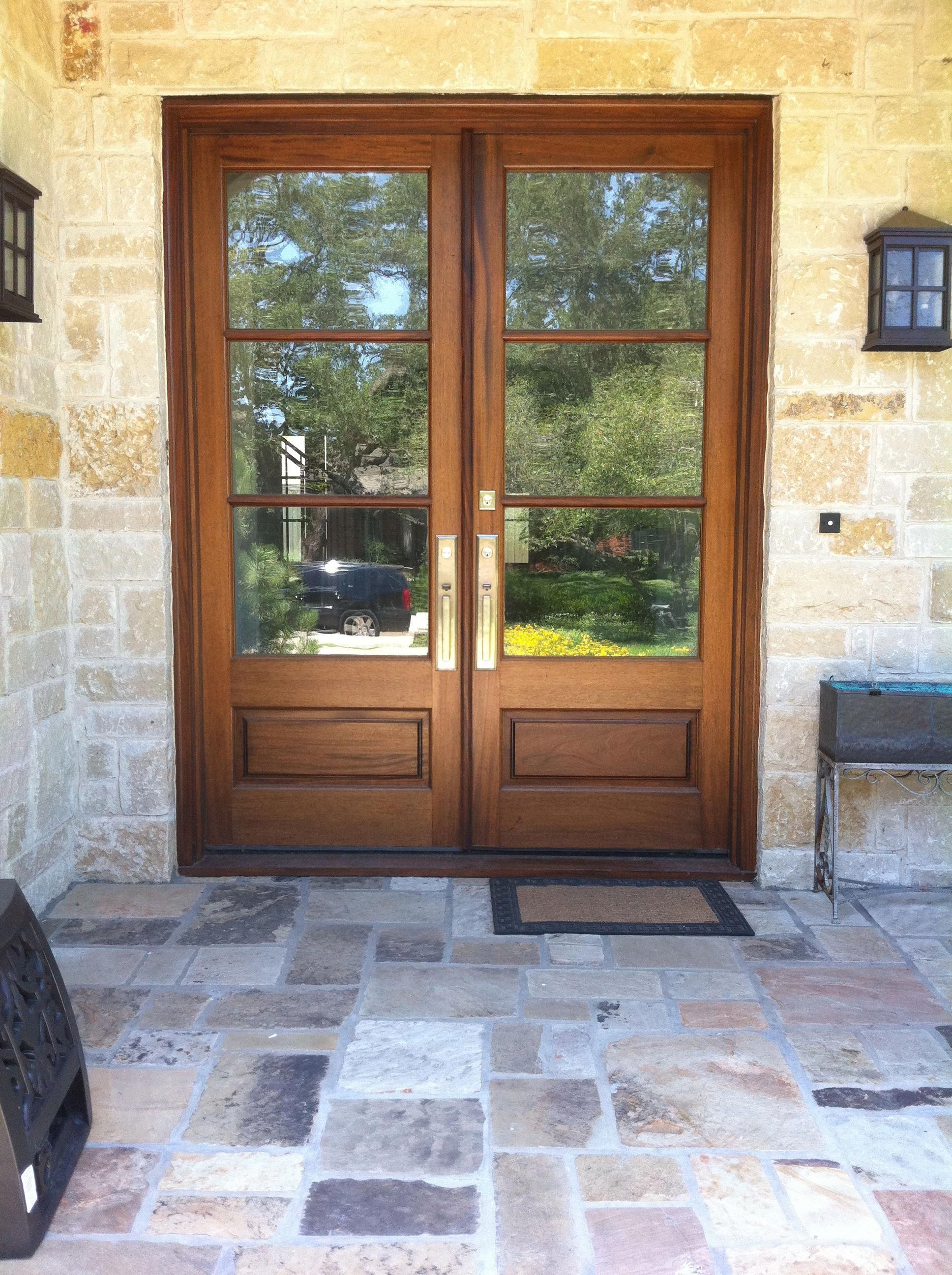 Wooden French Doors | Oak Wood Doors Interior | 6 Panel Wood Interior