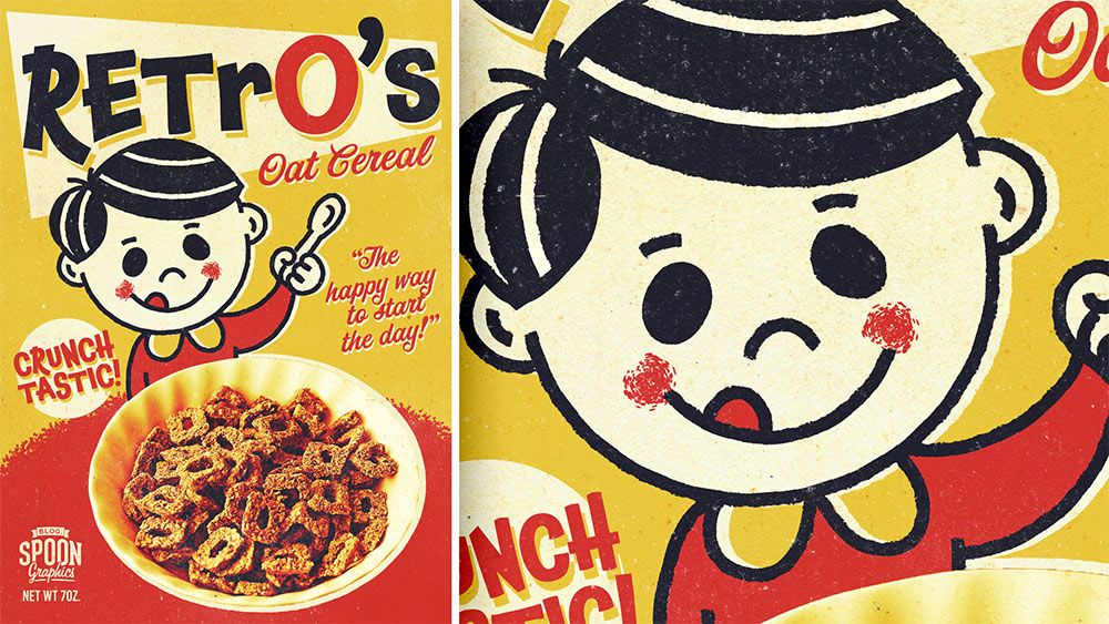 How To Create a Retro Cereal Box Design with a Mascot Character