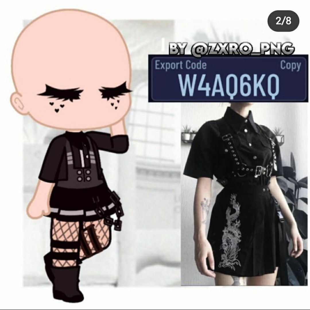 Grunge Outfits Goth Gacha Club Outfits - img-Abigail