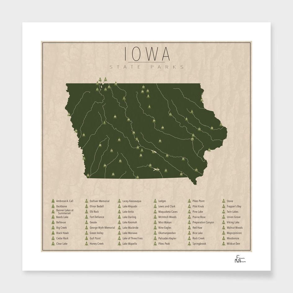 «Iowa Parks» Art Print by Finlay McNevin - Numbered Edition from $24.9 ...