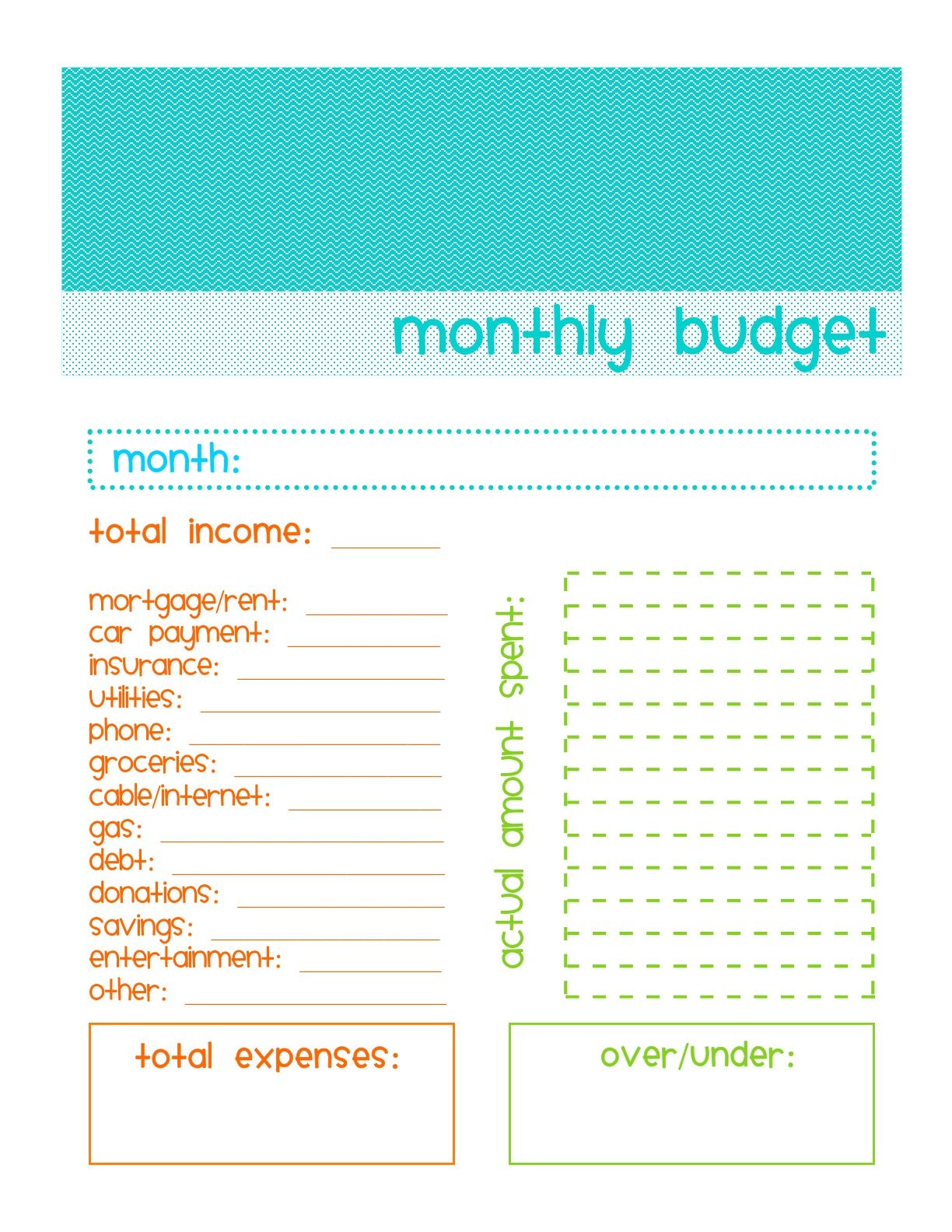 Simple Budget Plan Example Purchasing Excel Template