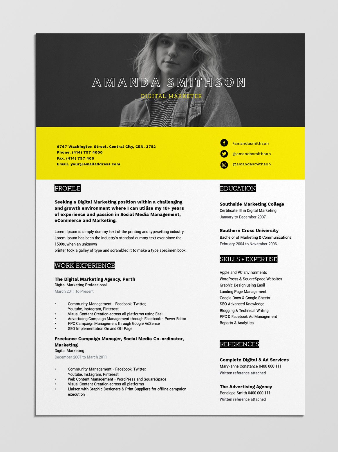 12 Best Free Resume Templates + Tips on how to stand out #resume #CV # ...