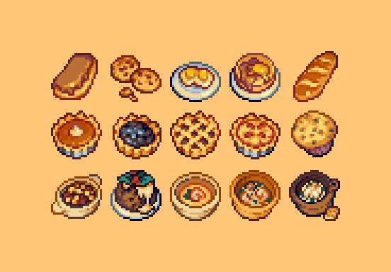 [OC] Some 24x24 Stardew Valley food sprite remakes : PixelArt Pixel Art ...