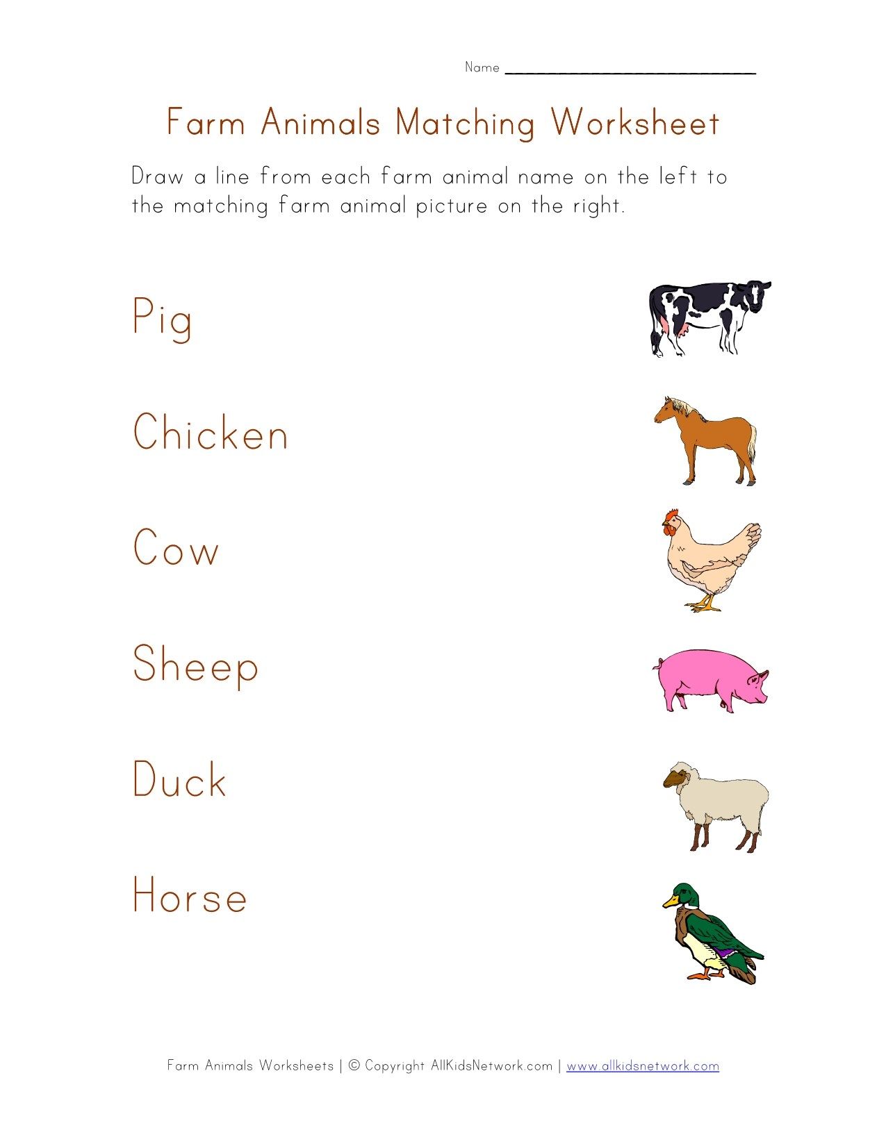 Farm Animals For Kindergarten Activities