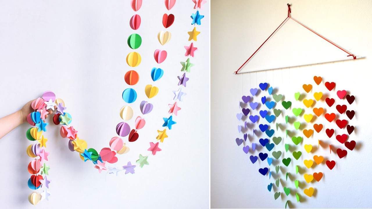 20 DIY Easy Wall Hanging Craft Ideas & Tutorials - K4 Craft | Diy wall