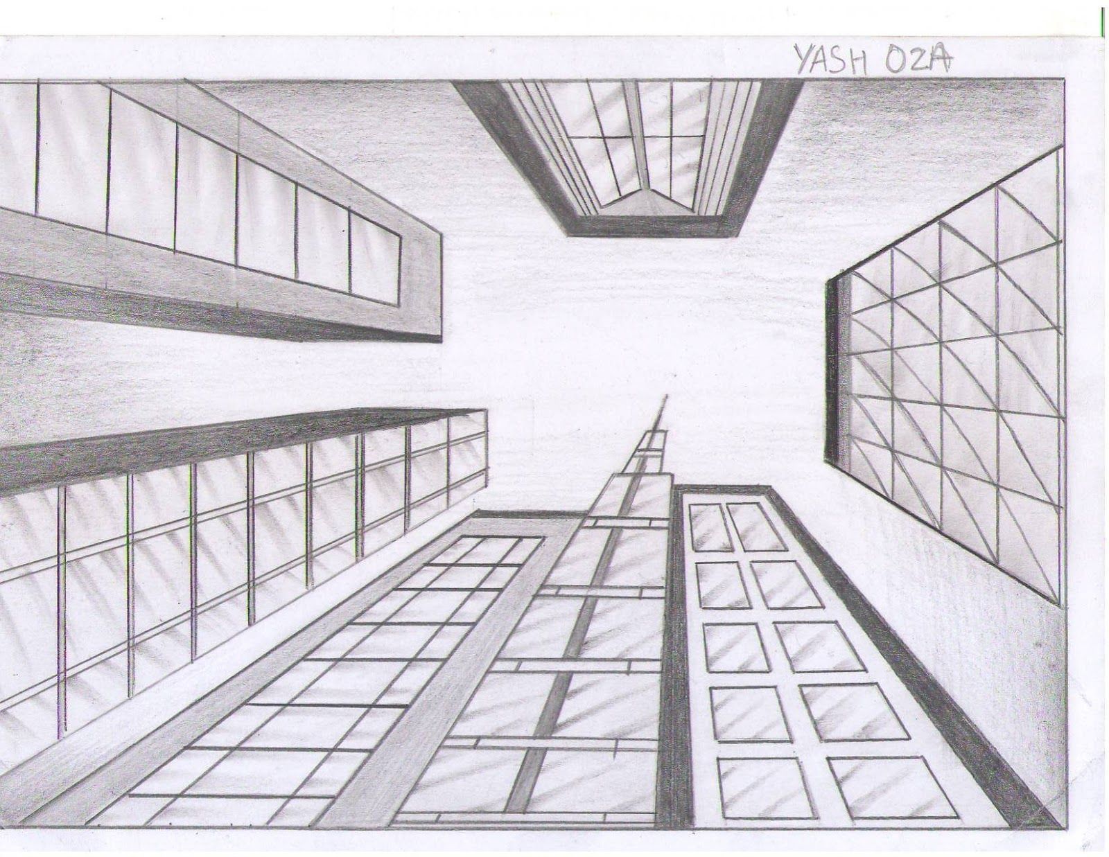 One Point Perspective Drawing Step By Step