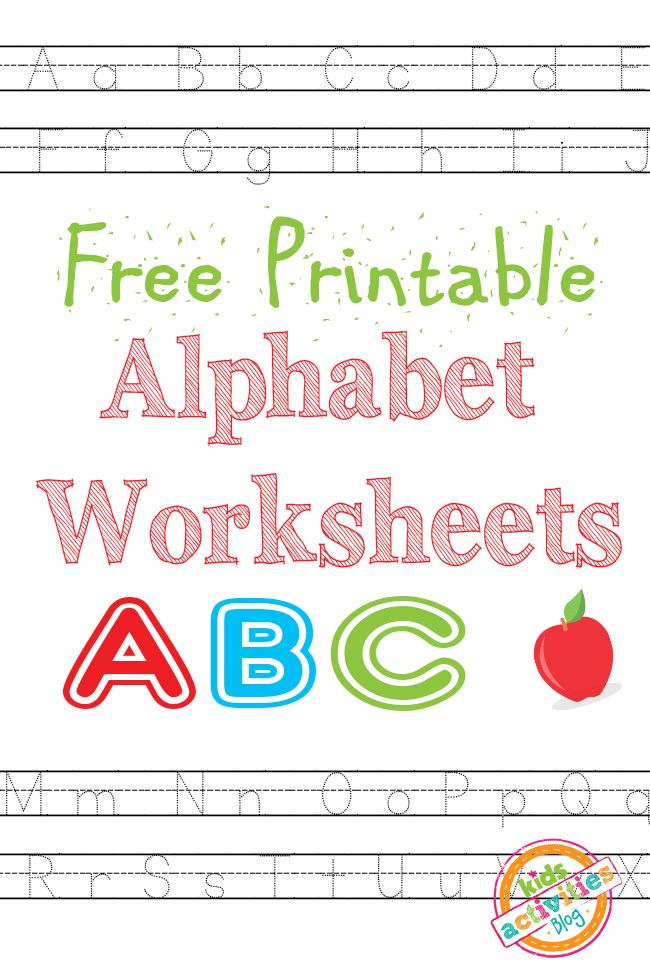 Let’s learn the ABC’s with these FREE printable alphabet worksheets ...