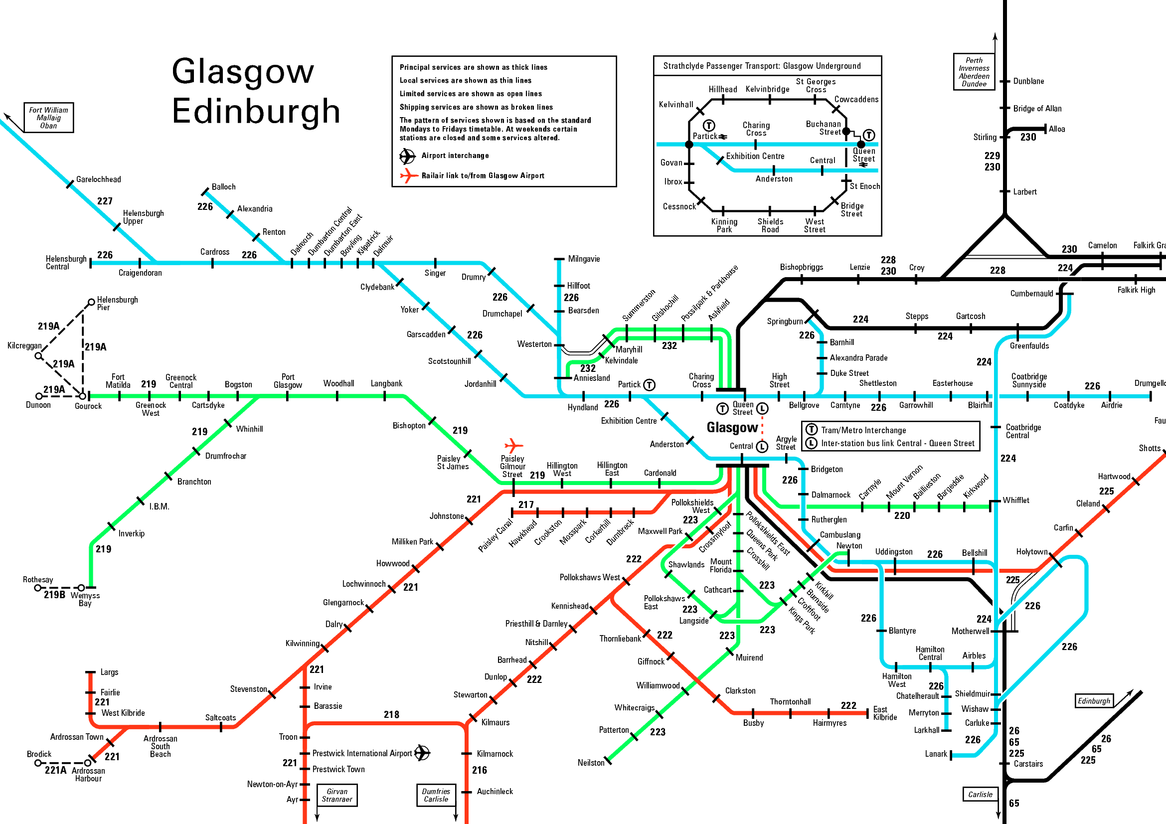 Glasgow Tube Map