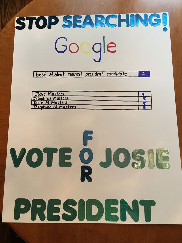 Student Council Campaign Poster Ideas | Student council campaign ...