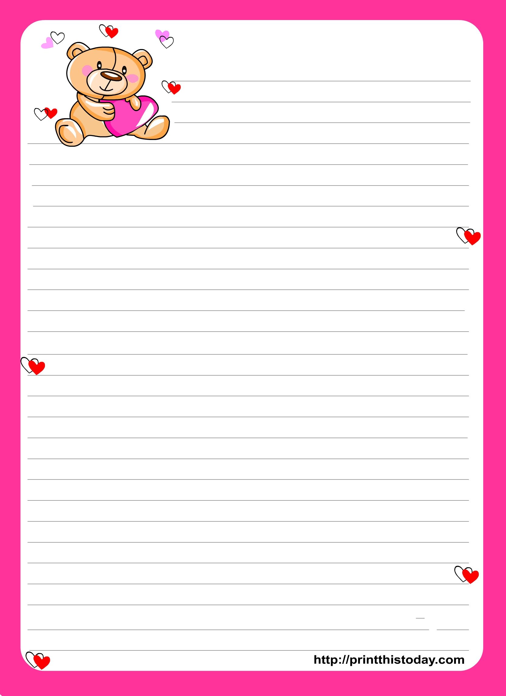 Cute Paper To Write Letters In | Notebook paper template, Lined paper