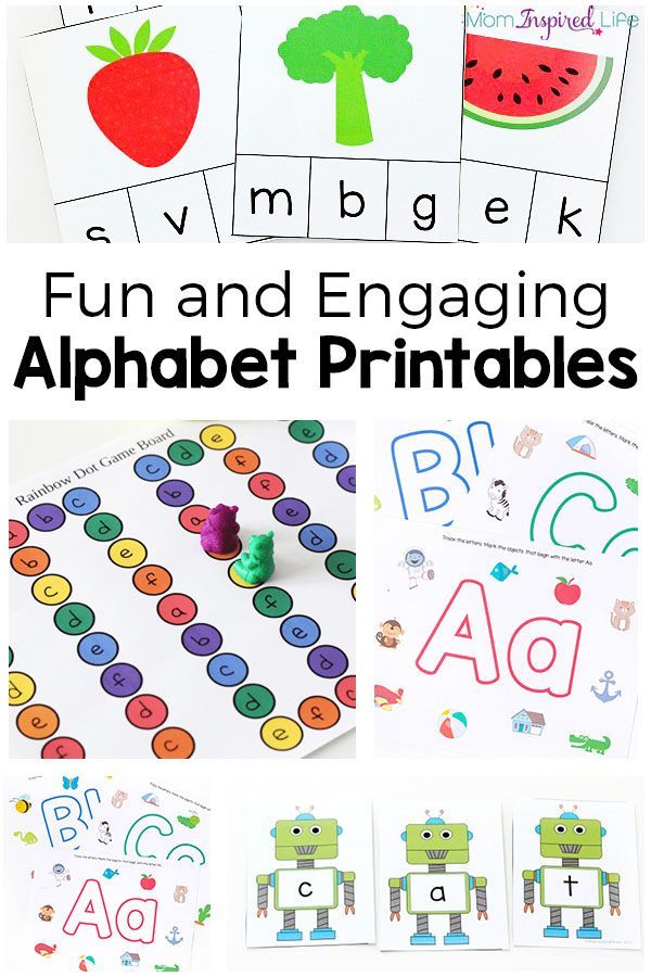 Alphabet printables that are fun and hands-on. These are perfect for ...