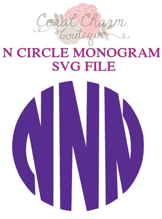 Download Letter+N+Circle+Monogram+SVG+file+by+CoralCharmBoutique+on ...