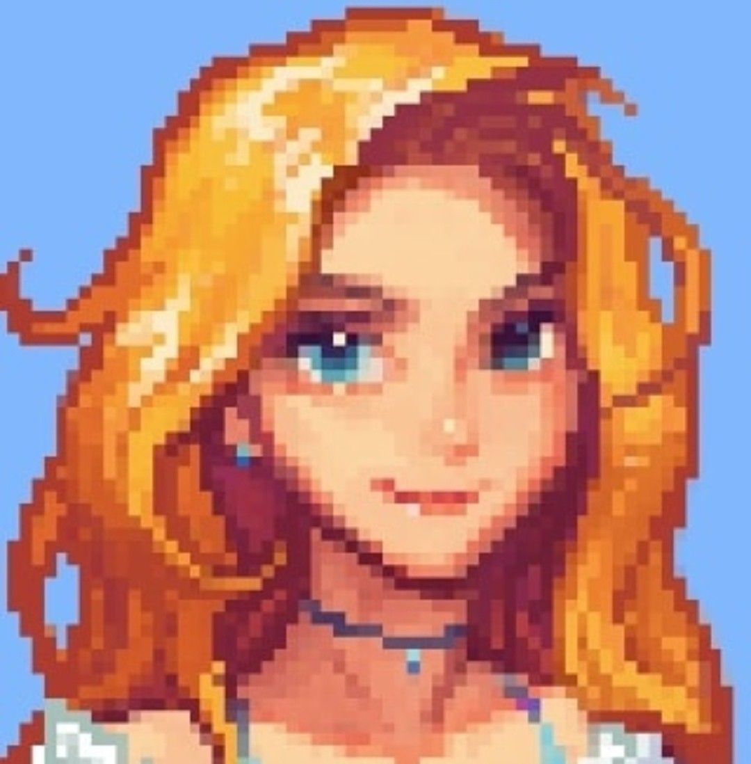 Stardew Valley pixel art > Haley Portrait | starthunder_in | Pixel art