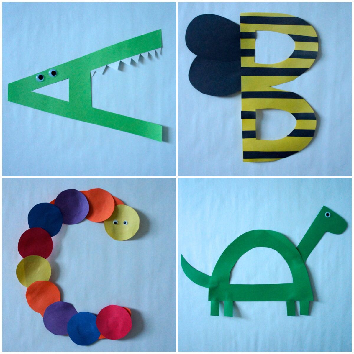 Animal alphabet craft | Letter a crafts, Alphabet crafts, Animal letters