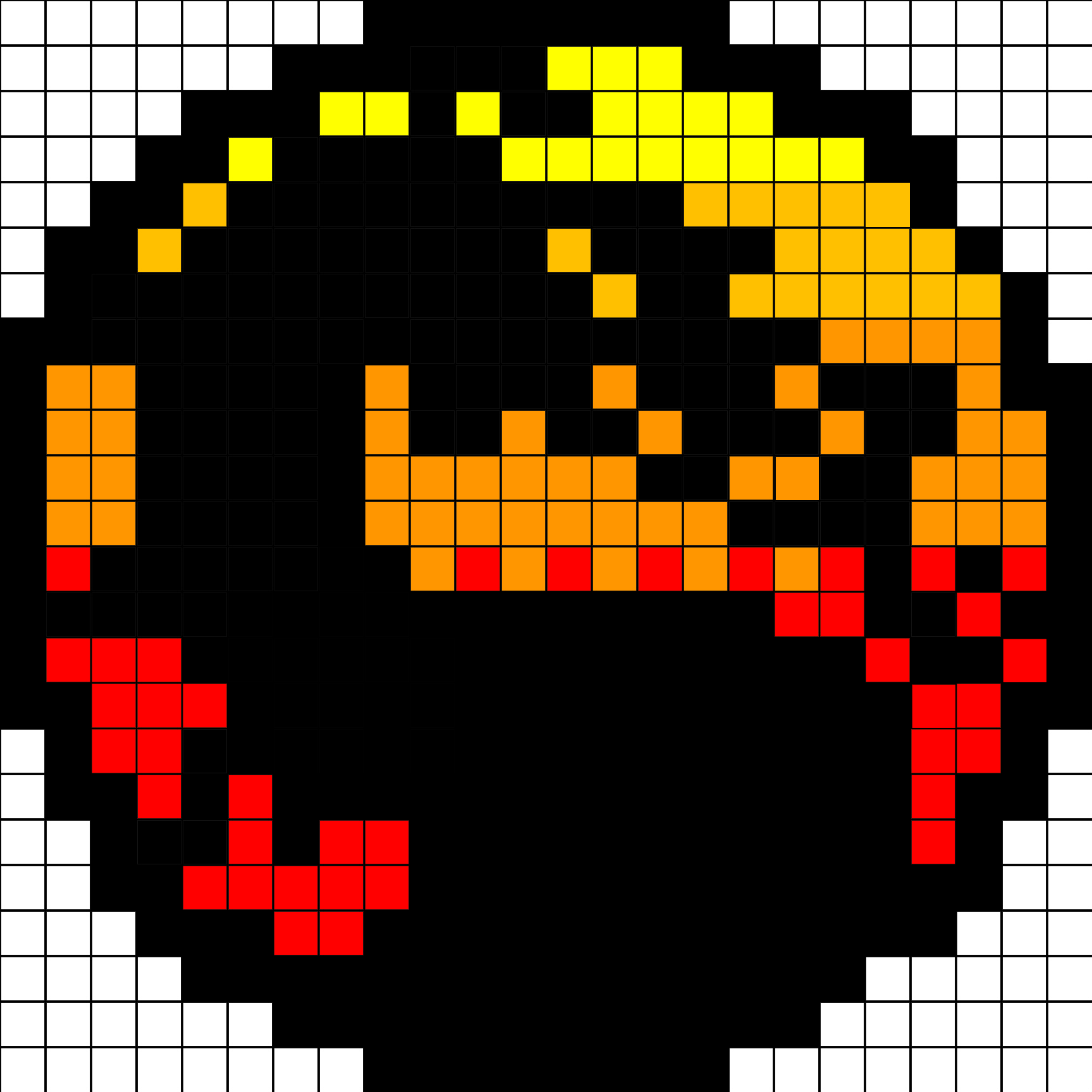 Mortal Kombat logo (24x24, will fit on one square board) Pixel Art ...