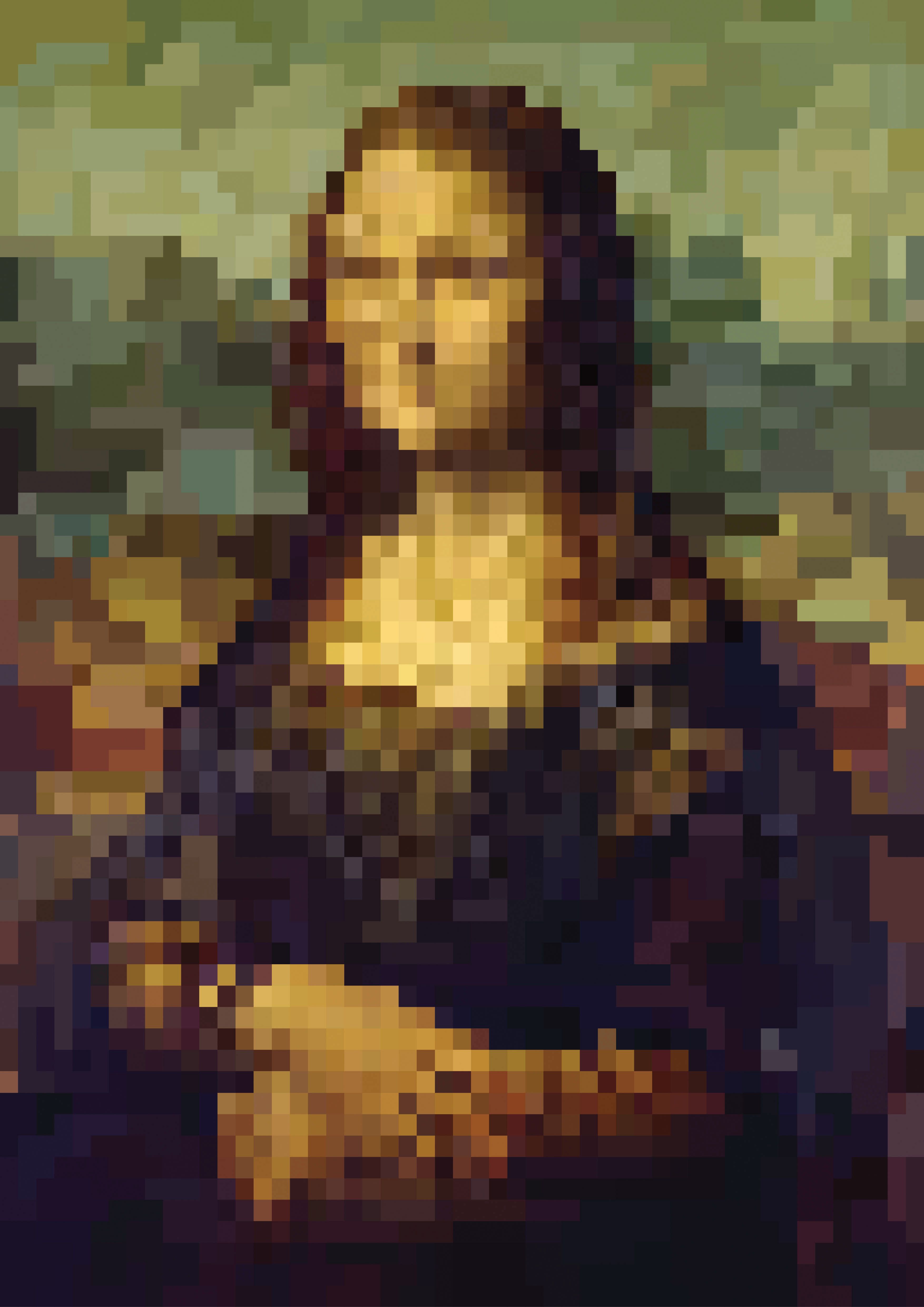 Pixel art of famous paintings. | Pixel art, Painting, Pix art