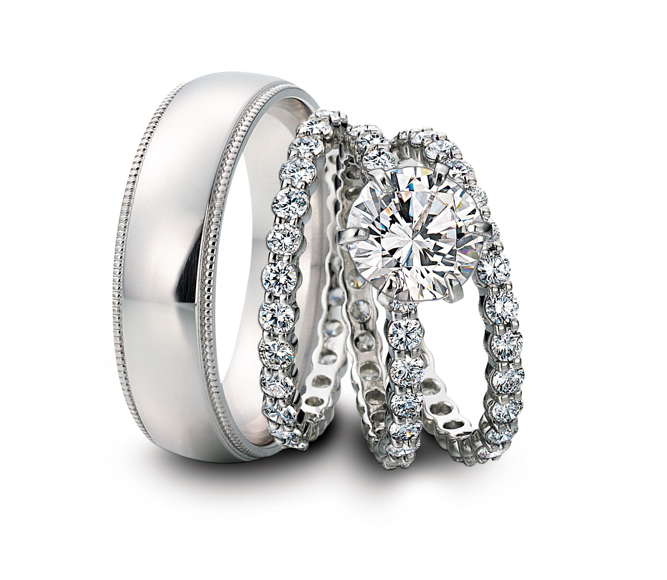 Beautiful His And Hers Matching Wedding Ring Sets Cheap